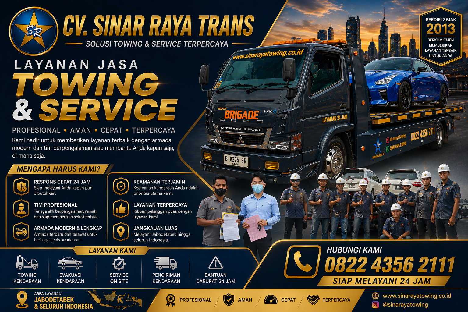 Layanan Towing Profesional CV. Sinar Raya Trans - Jasa Towing Terdekat 24 Jam